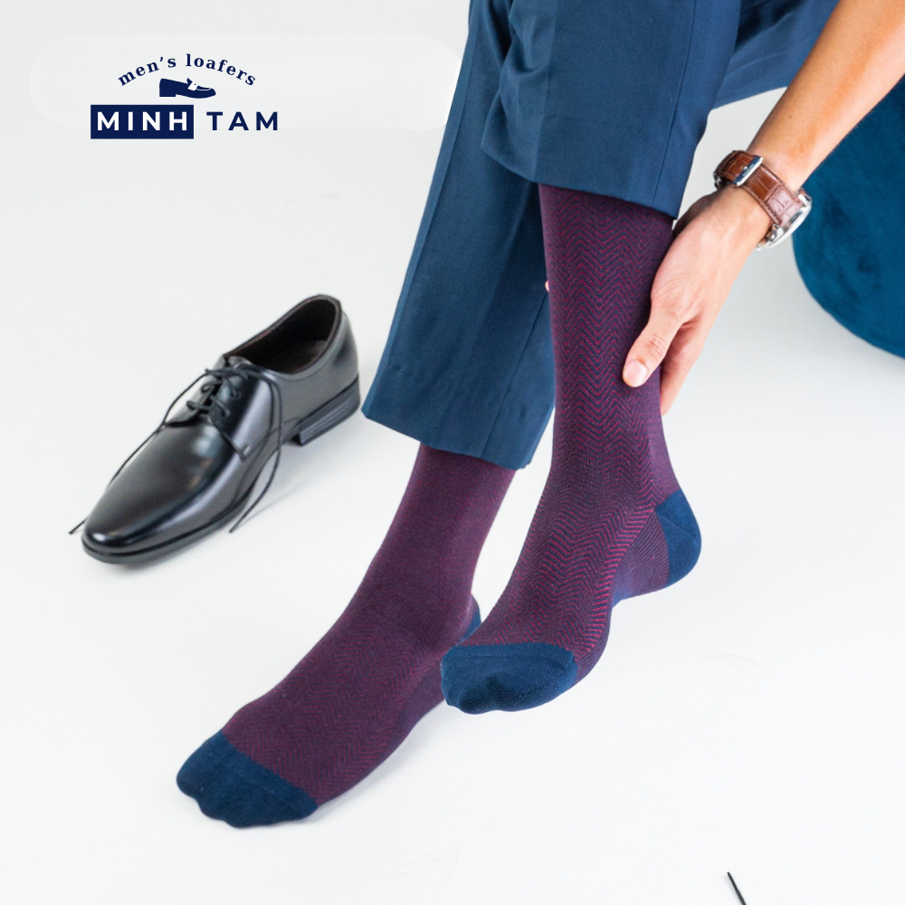 Prime High Quality Office Shoe Socks Mercerized Cotton Material - Bordeaux Pattern Soft, Absorbent – UPY-H045