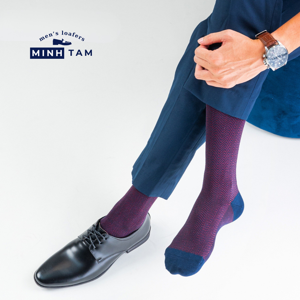 Prime High Quality Office Shoe Socks Mercerized Cotton Material - Bordeaux Pattern Soft, Absorbent – UPY-H045