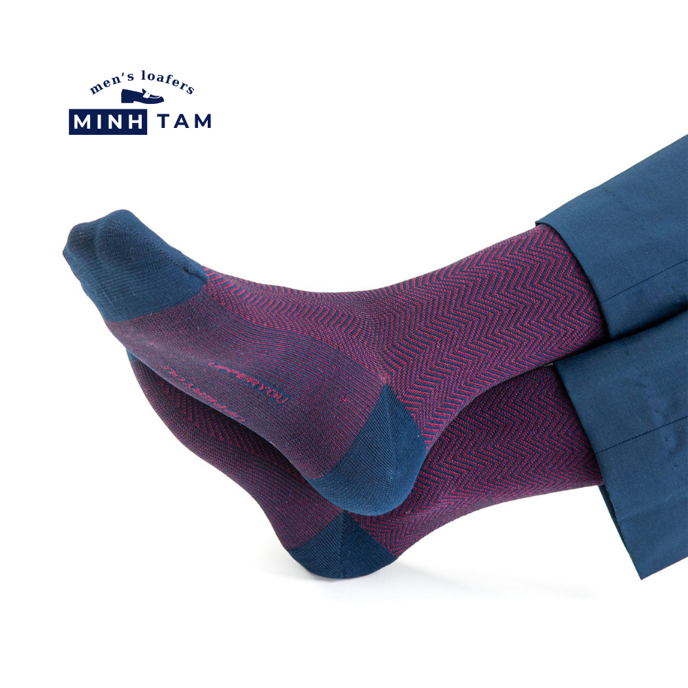 Prime High Quality Office Shoe Socks Mercerized Cotton Material - Bordeaux Pattern Soft, Absorbent – UPY-H045
