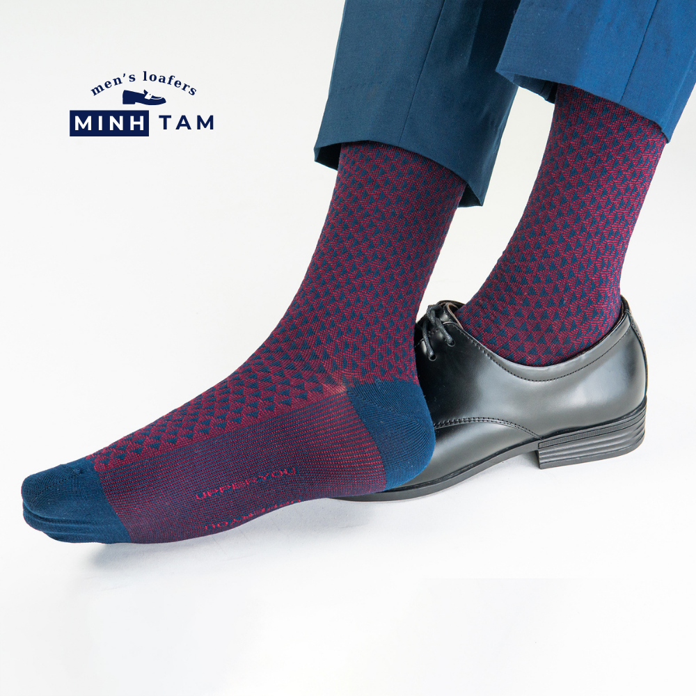 Prime High Quality Office Shoe Socks Mercerized Cotton Material - Bordeaux Pattern Soft, Absorbent – UPY-H045