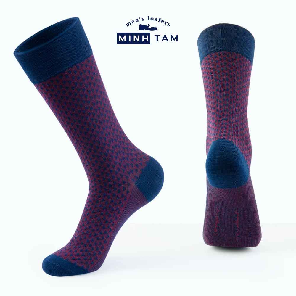 Prime High Quality Office Shoe Socks Mercerized Cotton Material - Bordeaux Pattern Soft, Absorbent – UPY-H045