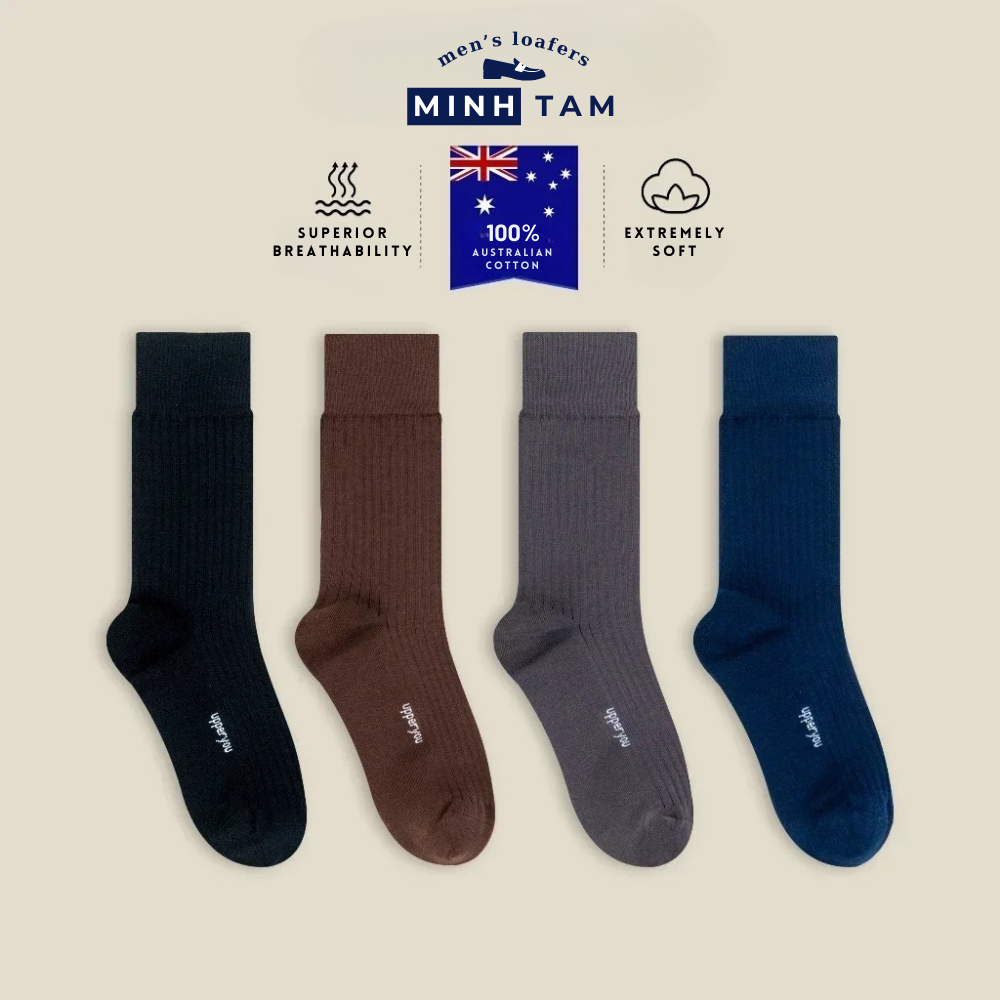Premium Office Socks UPY-02 - Signature Australian Cotton Seamless, Cool For Office Workers