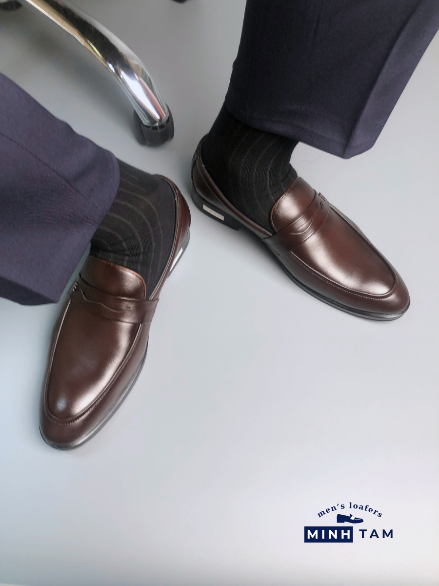 Giày Lười Da Nam Minh Tâm - Penny Loafers TM2473 - Sang Trọng và Phong Cách