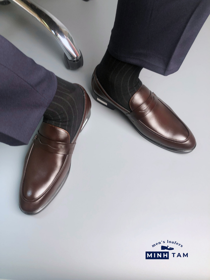Giày Lười Da Nam Minh Tâm - Penny Loafers TM2473 - Sang Trọng và Phong Cách